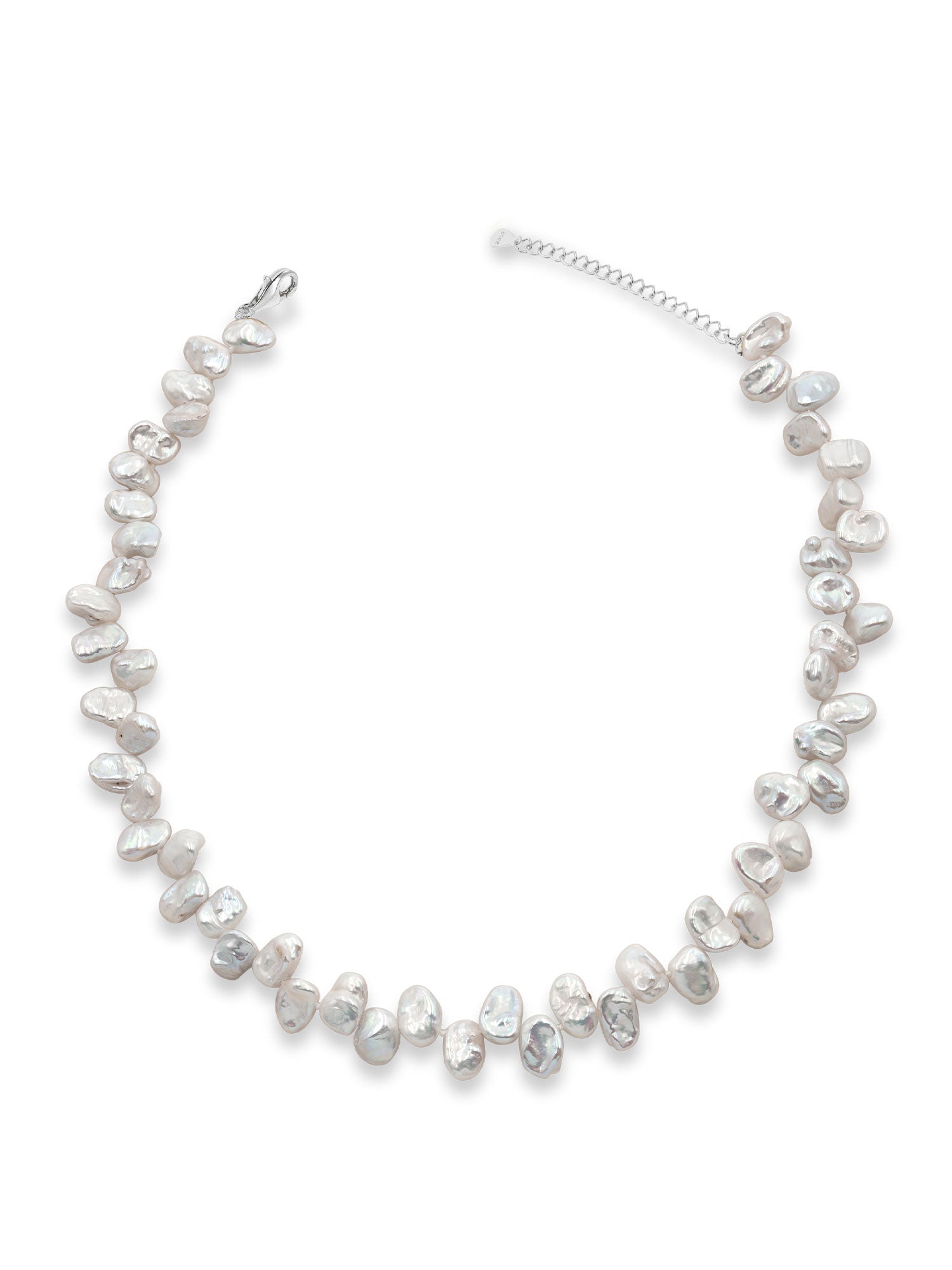 foto de collar de perlas cultivadas de agua dulce barrocas keshi de 9-10mm 38 + 5cm de largo