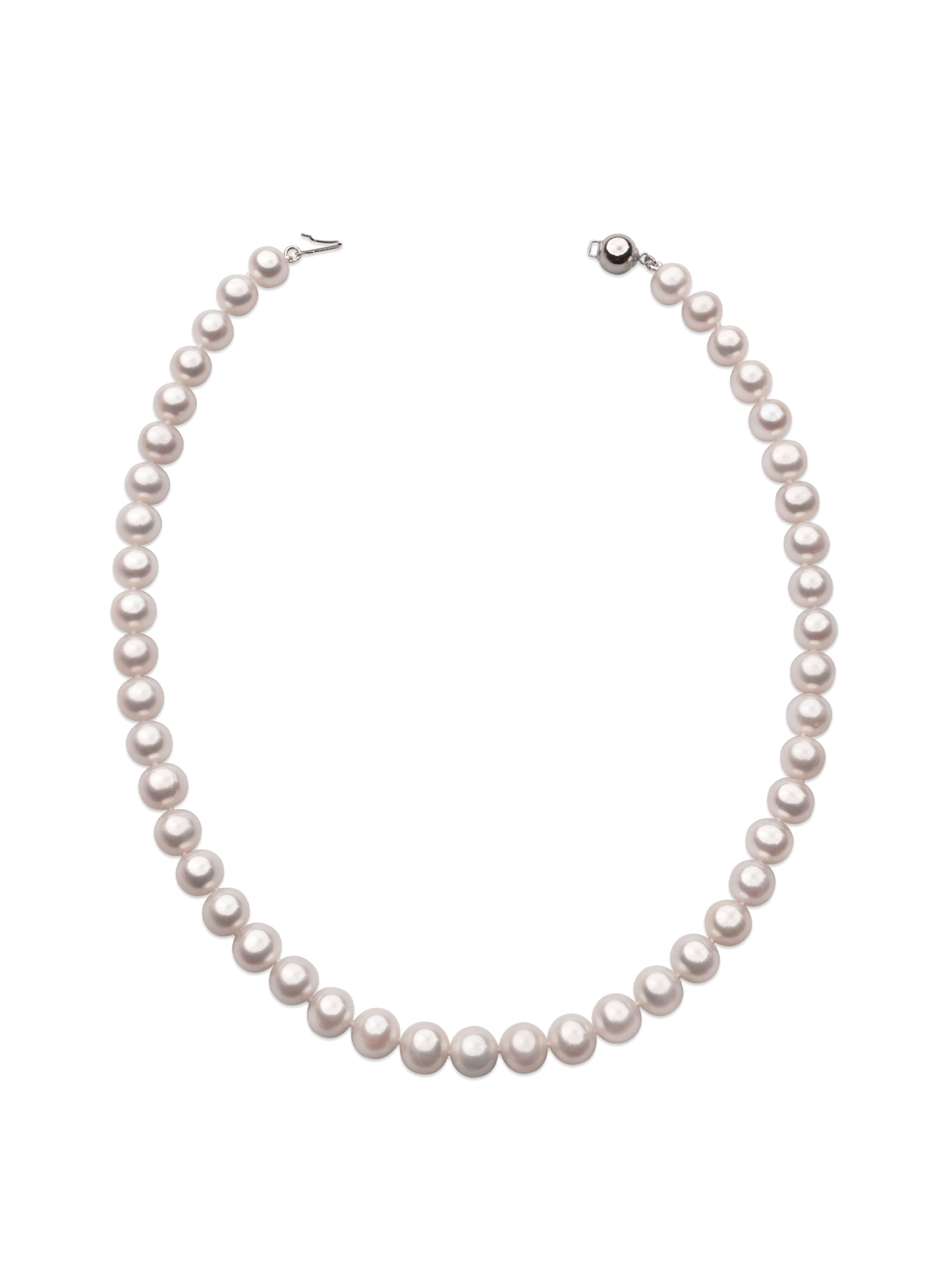 Collar de perlas cultivadas naturales de agua dulce redondas de 8,5 - 9,5 mm