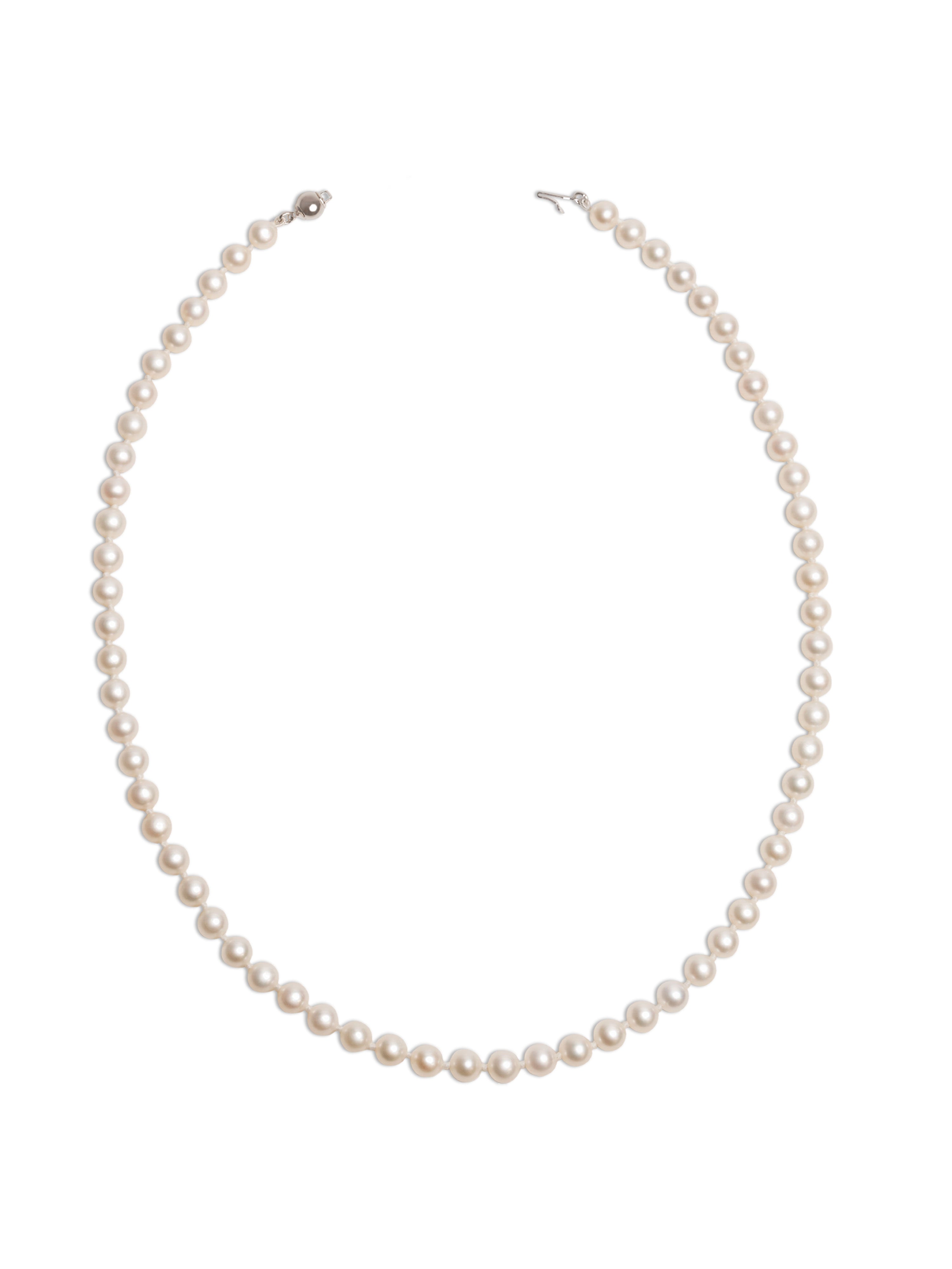 foto de collar de perlas cultivadas de agua dulce redondas de 5,5-6,0 mm secret & you