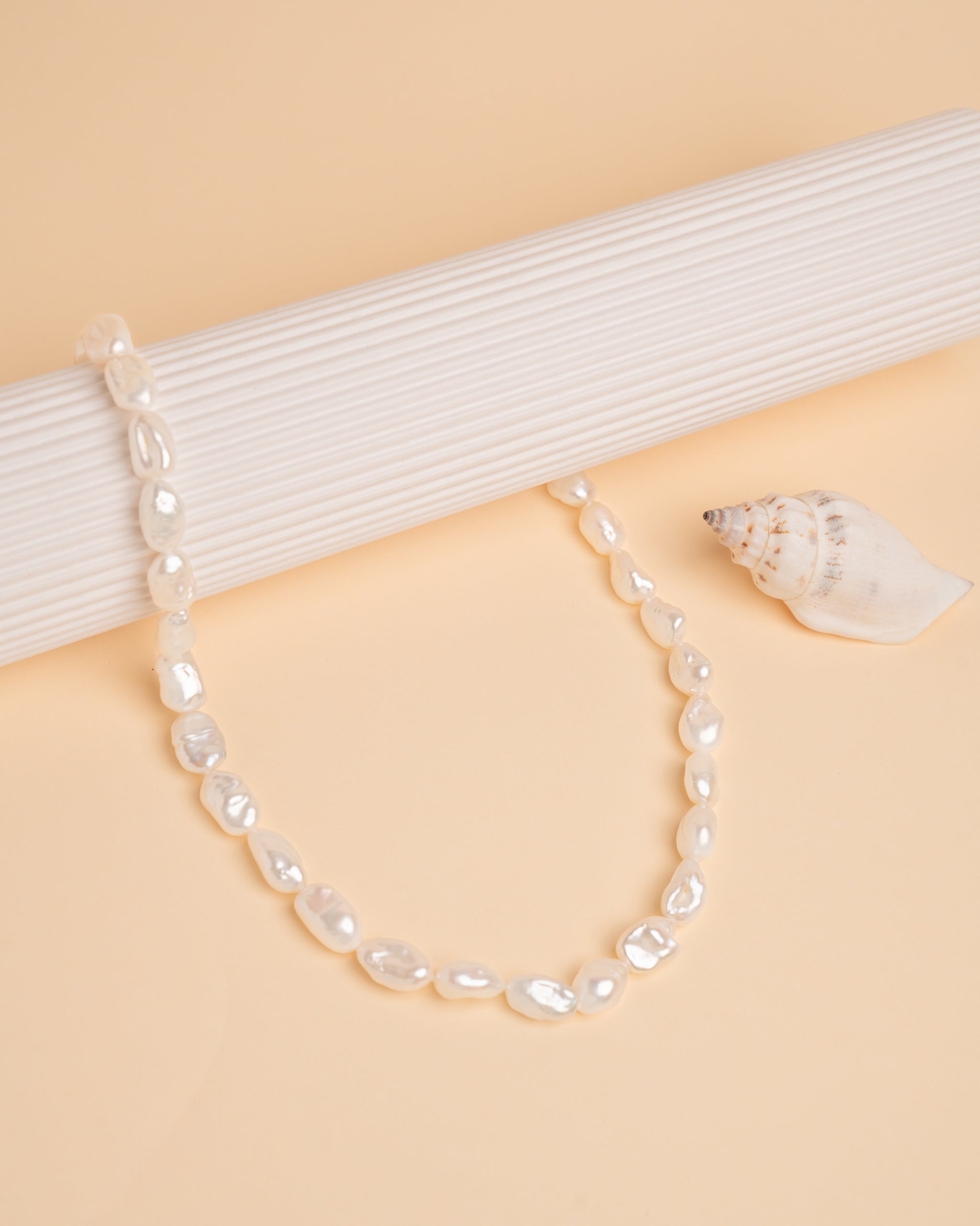 foto de collar de perlas cultivadas de agua dulce barrocas keshi 9-10mm 42 cm de largo secret & you