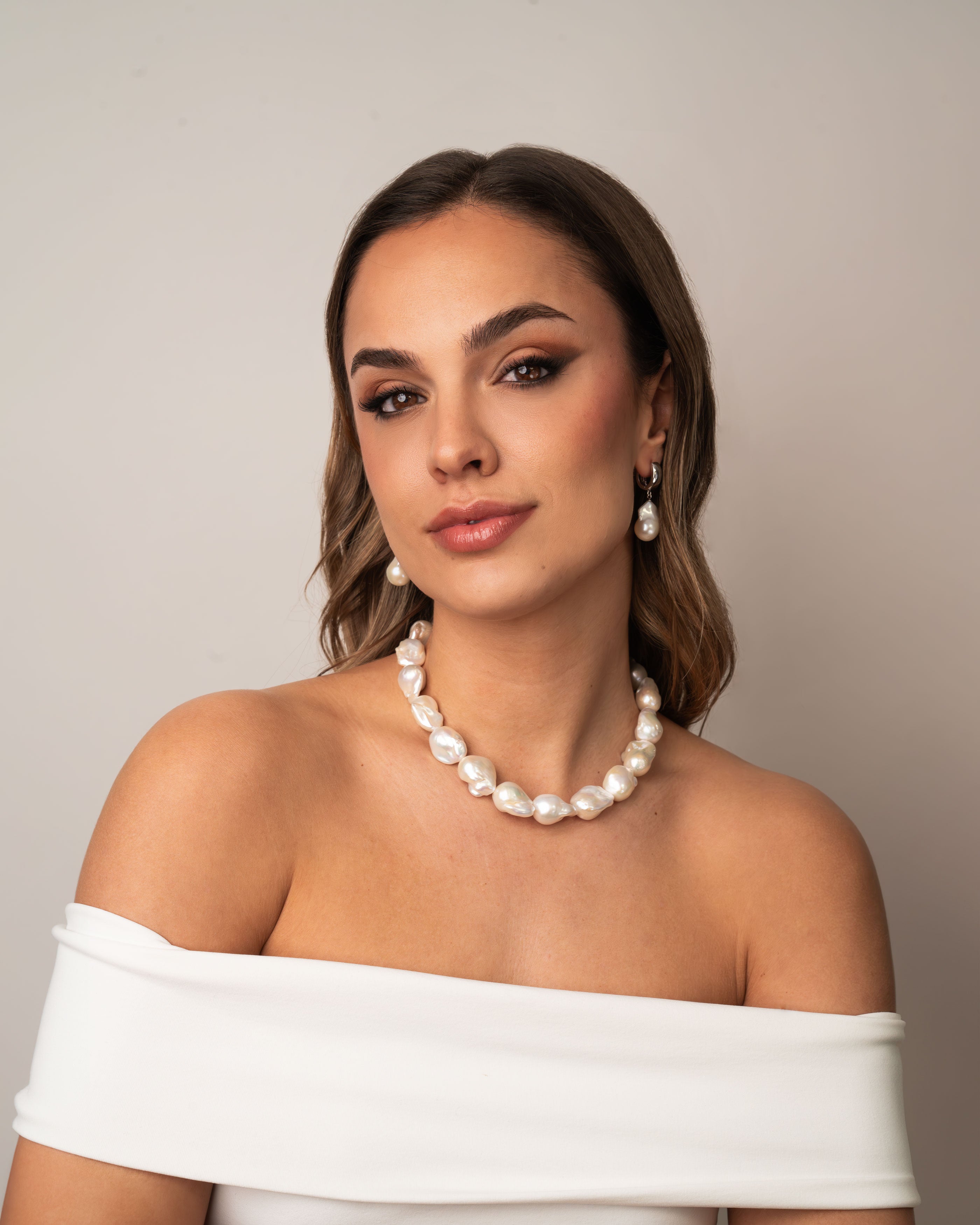 12-13mm Baroque Freshwater Pearl Necklace, 42cm.