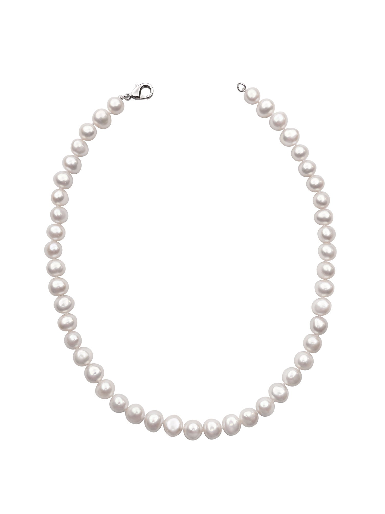 foto de collar de perlas cultivadas de agua dulce barrocas redondeadas de 8-10 mm y 42cm de largo secret & you