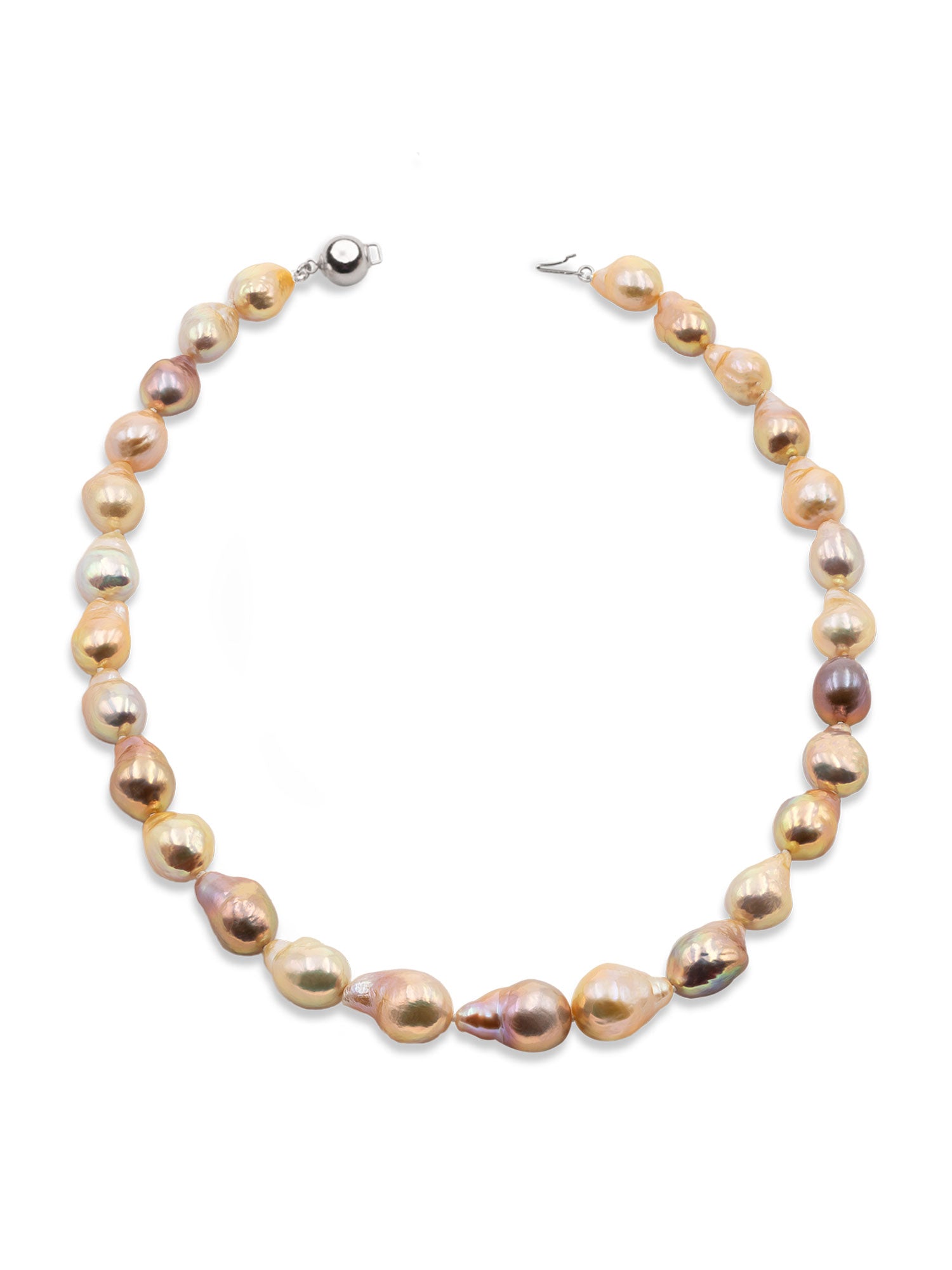 foto de collar de perlas de agua dulce barrocas multicolor natural 11-13mm y 45 cm largo secret & you