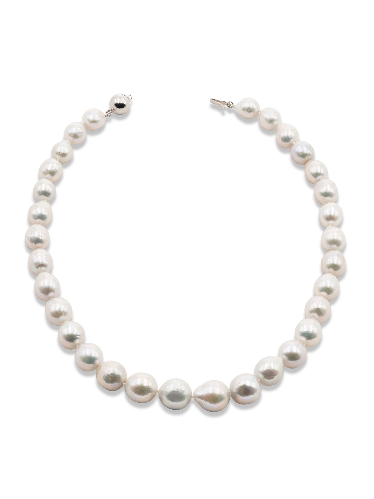 Collar de Perlas Cultivadas de Agua Dulce Semi-Barrocas de 10-14 mm Secret & You