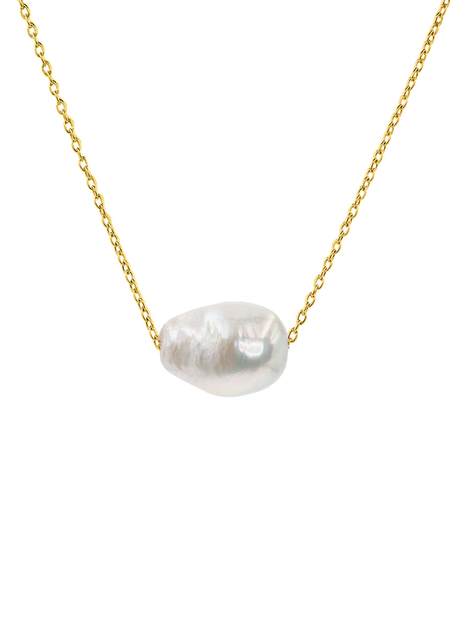 Colgante Perla de Agua Dulce Edison Barroca de 12-13 mm y Plata de ley bañada en Oro 18K Secret & You