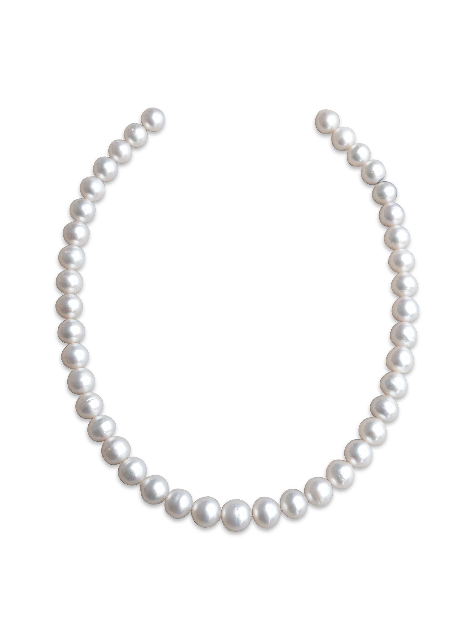 Collar de Perlas Cultivadas Australianas Semi Barrocas de 10 - 12 mm AAA | 42-45 cm