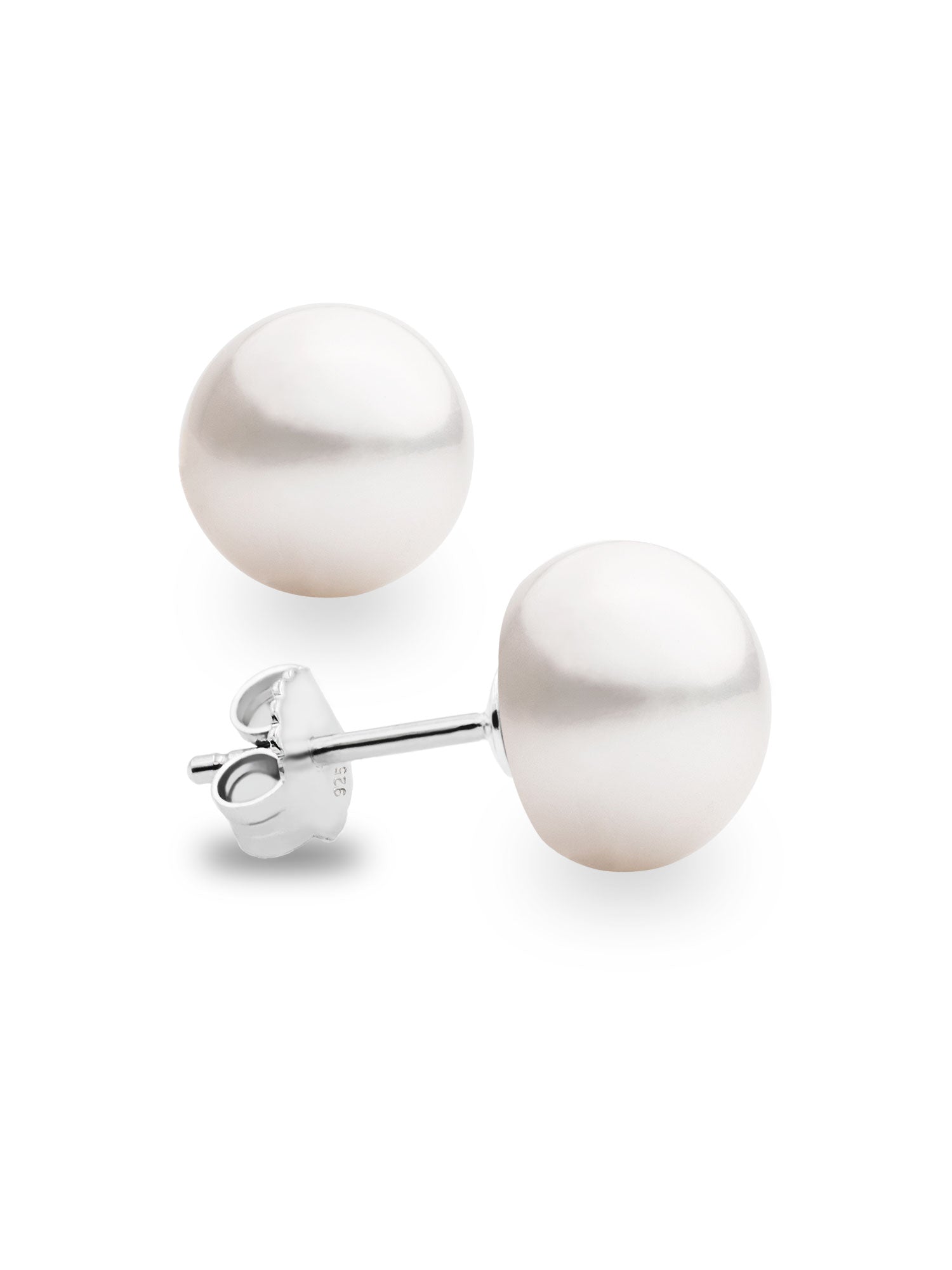 7mm Button Pearl Earrings