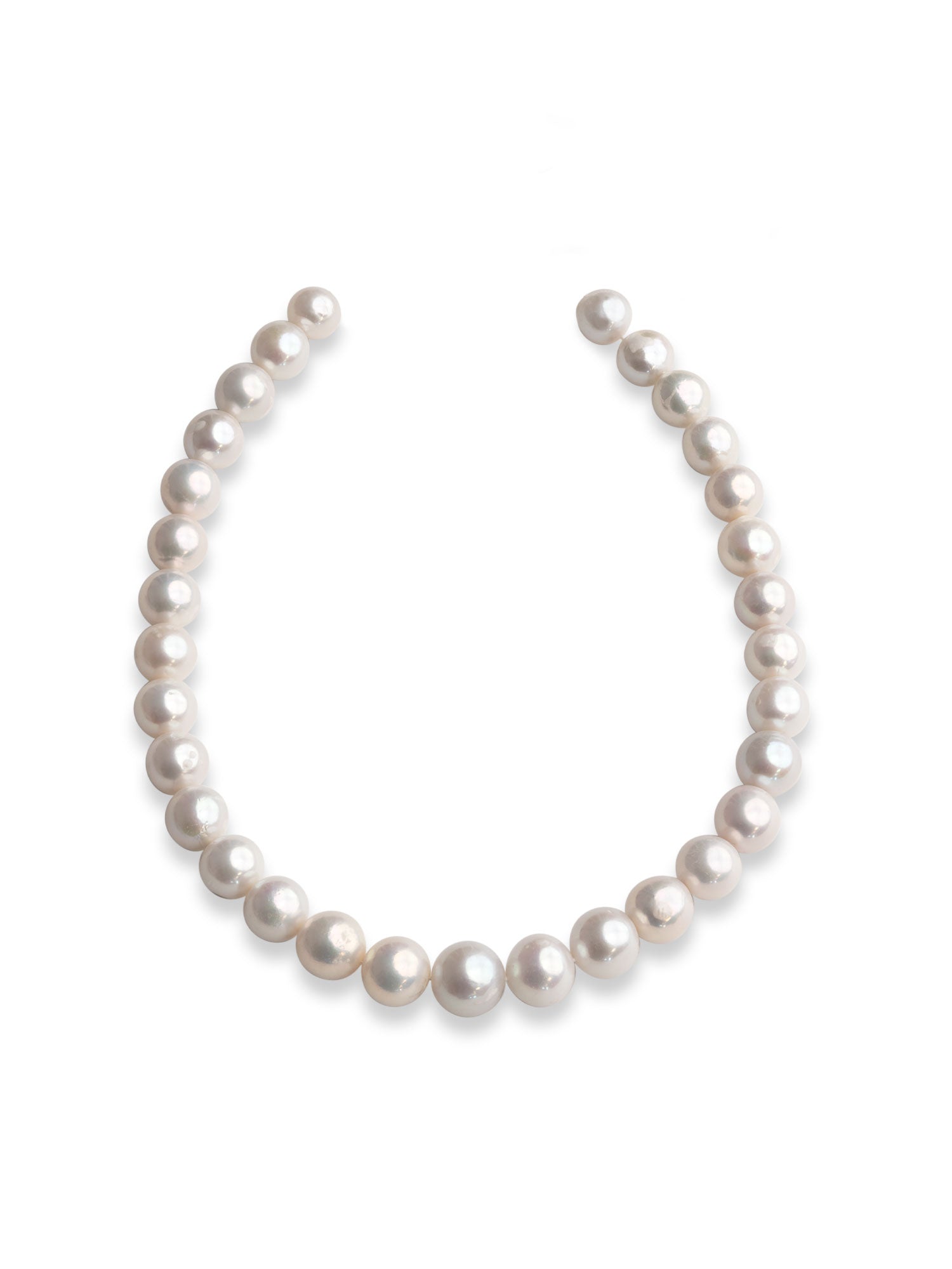Collar de Perlas Cultivadas de Agua Dulce Edison Semi - Redondas Grandes 12-14 AAA