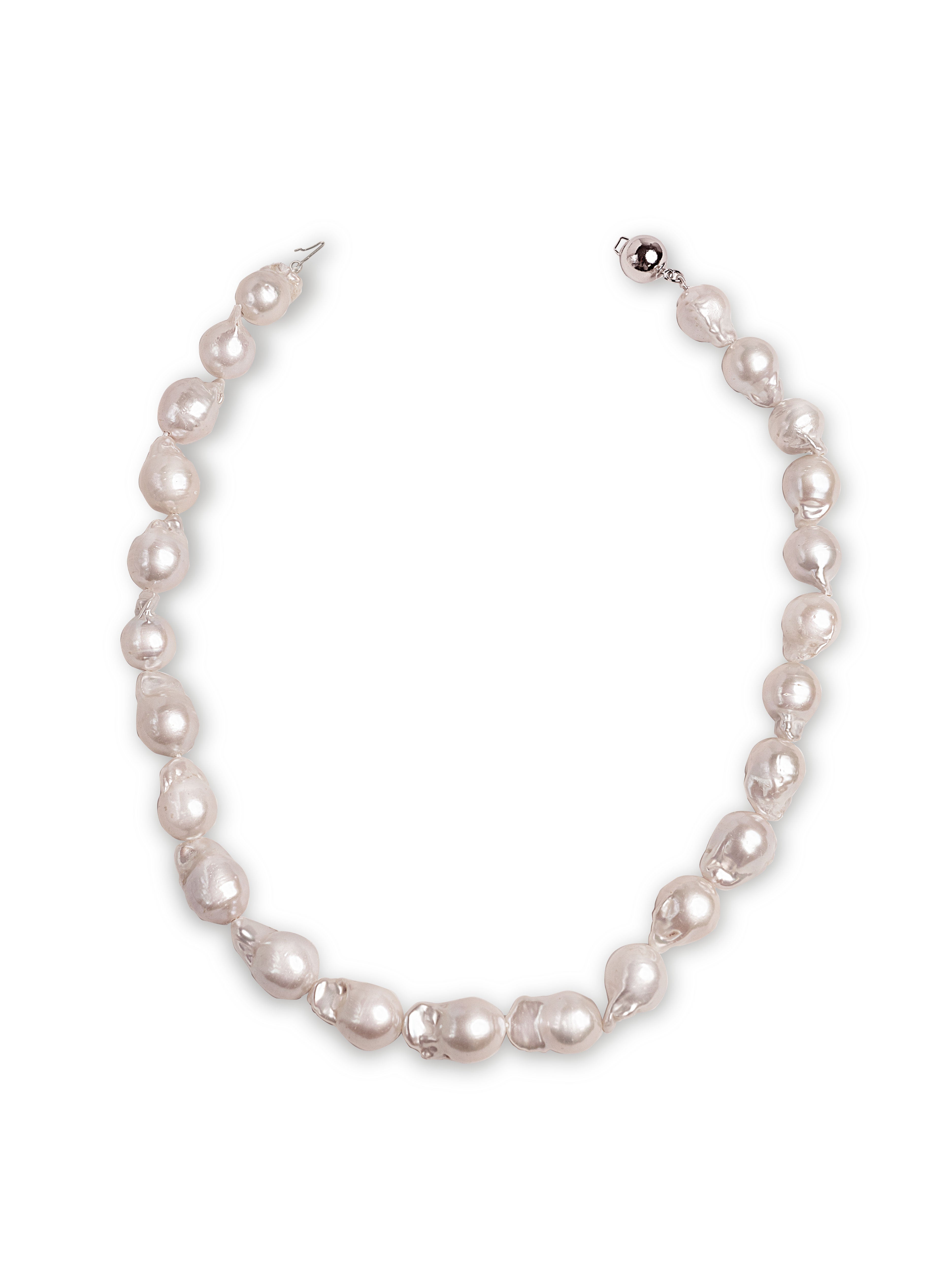 Collar de Perlas de Agua Dulce Barrocas de 12-13mm, 42cm.