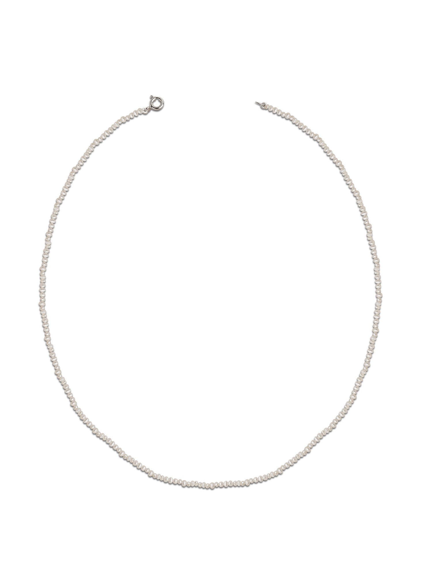 Collar de Perlas Mini Cultivadas de Agua Dulce tipo Rice, de 2 mm y 45 cm de largo Secret & You