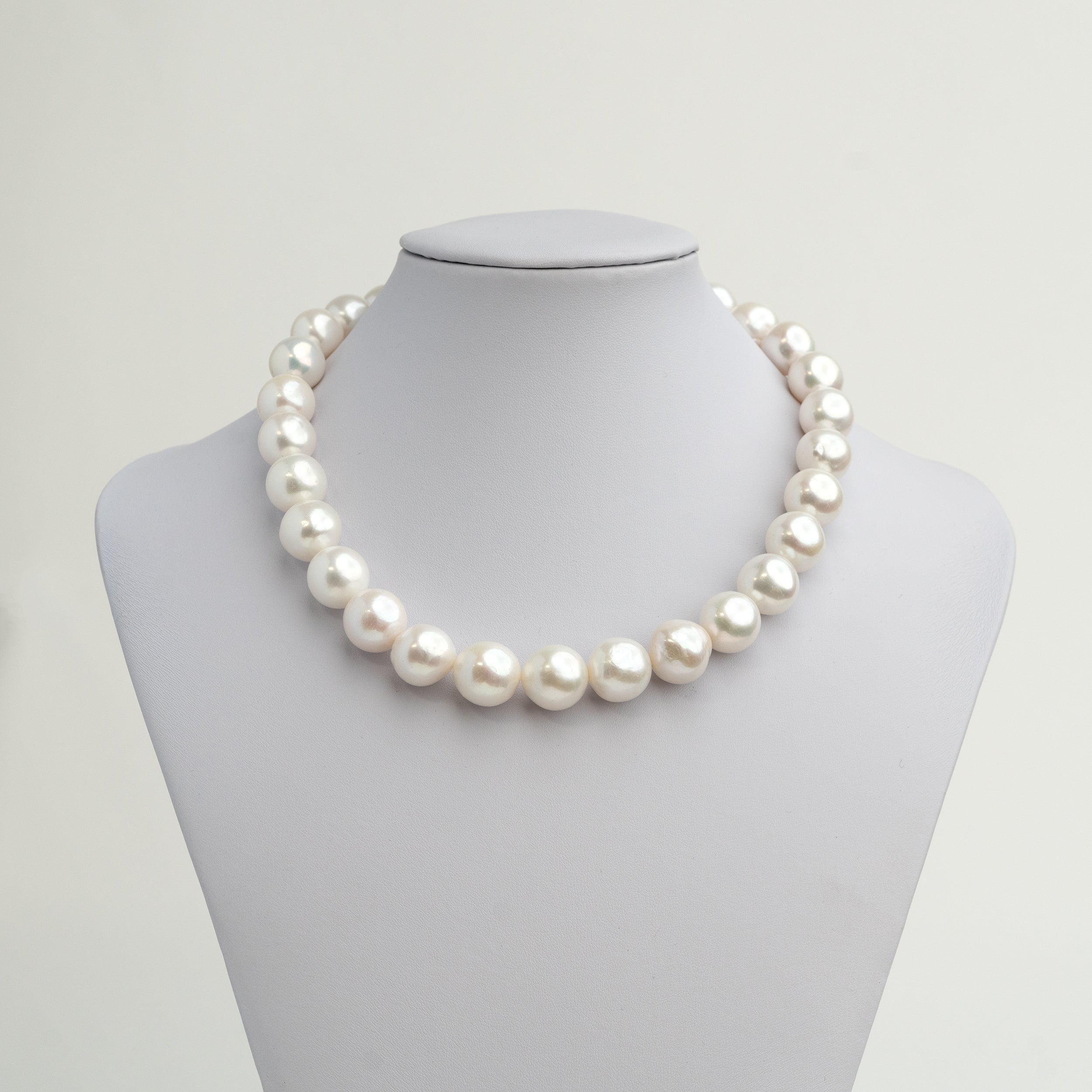 Collar de Perlas Cultivadas de Agua Dulce Edison Semi - Redondas XXL 13-16 AA+ | 45 cm