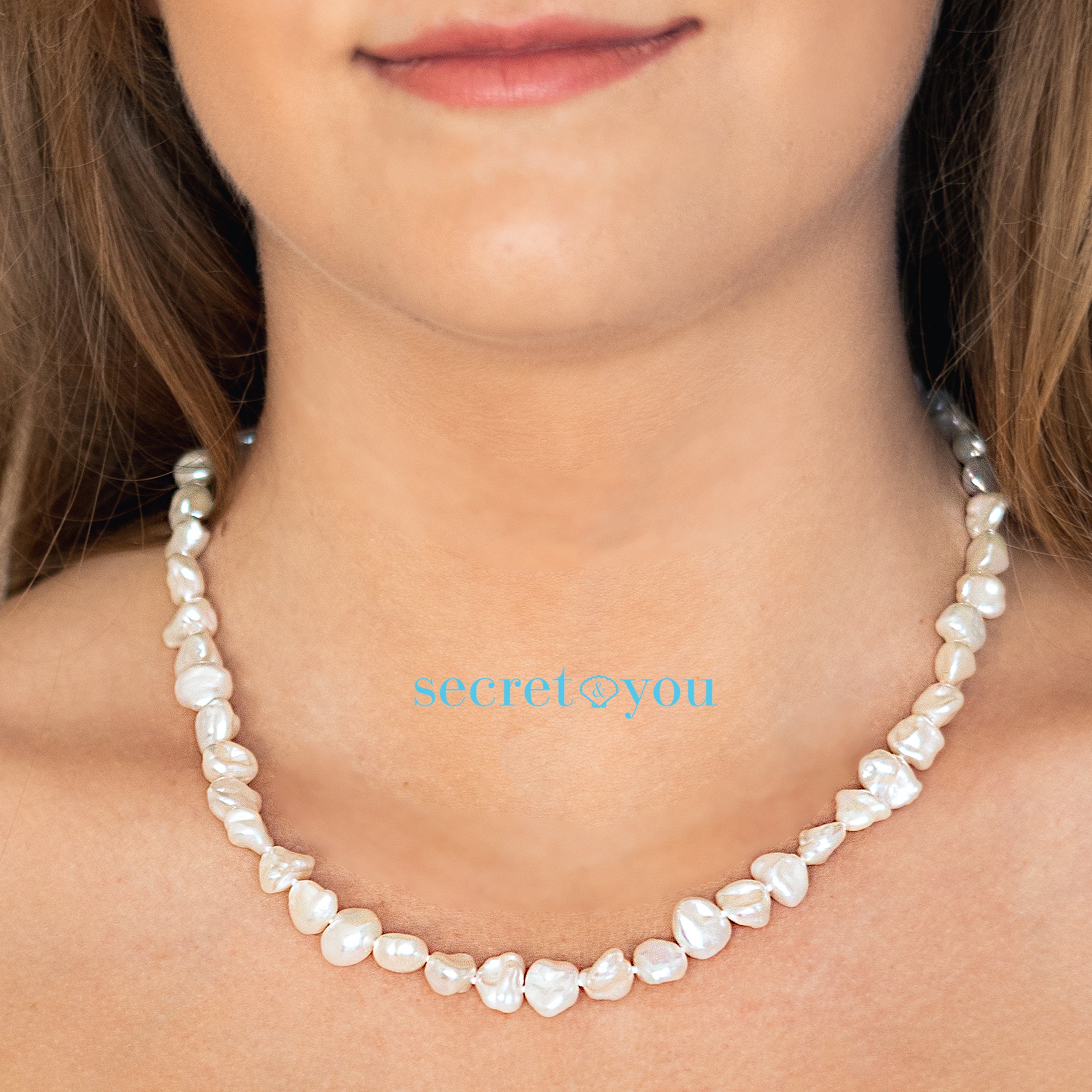 Collar de Perlas Cultivadas Agua Dulce Keshi Barrocas Secret & You